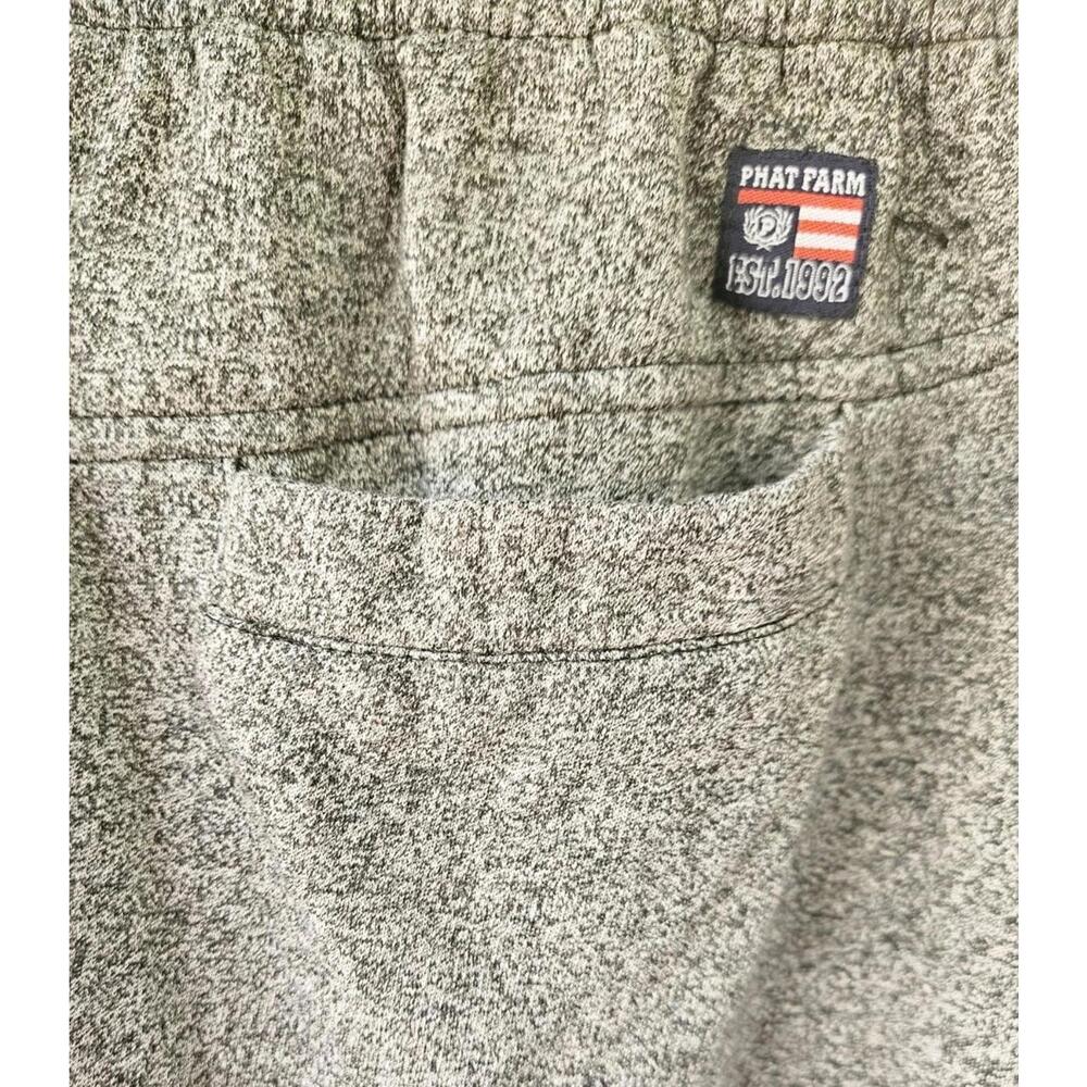 PHAT FARM Men's Size Large Sweatpants Charcoal Grey Heather Fleece Lined Joggers - Picture 7 of 14